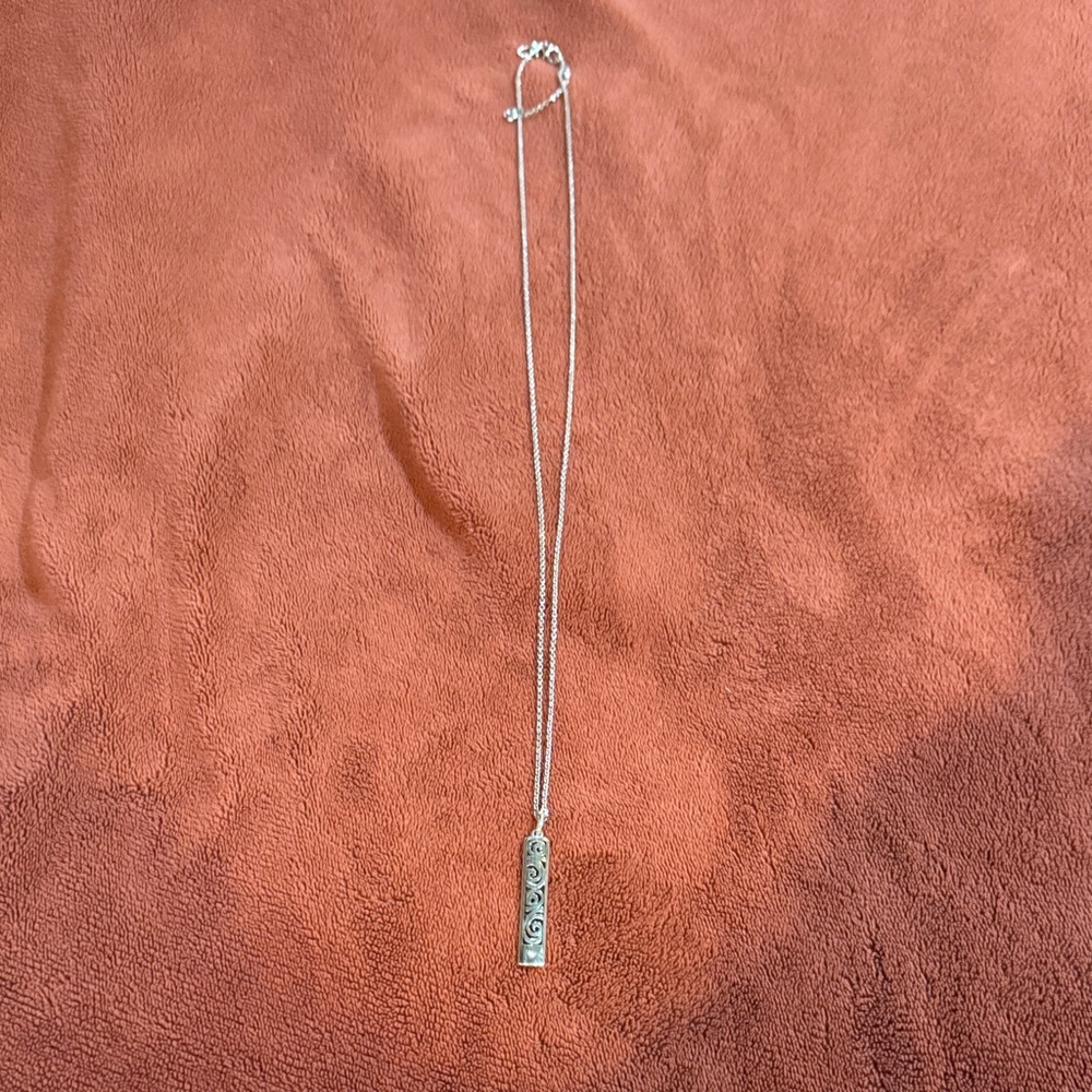 Elegant Brighton Silver Pendant Necklace 20” long